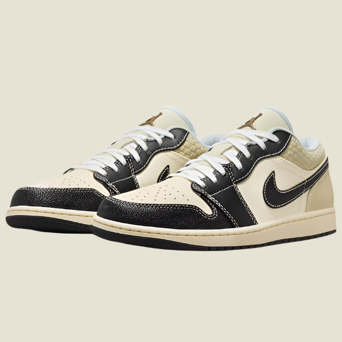 AIR JOR DAN 1 LOW SE 'COCONUT MILK/BLACK/MUSLIN'