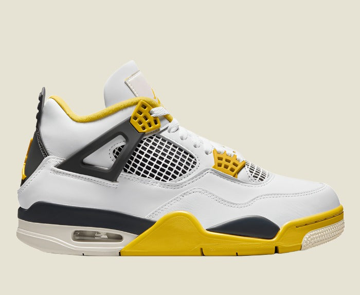 AIR JORDAN 4 RETRO 'WHITE/COCONUT MILK-VIVID SULFUR'