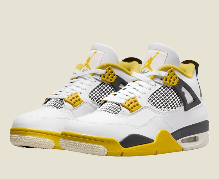 AIR JORDAN 4 RETRO 'WHITE/COCONUT MILK-VIVID SULFUR'