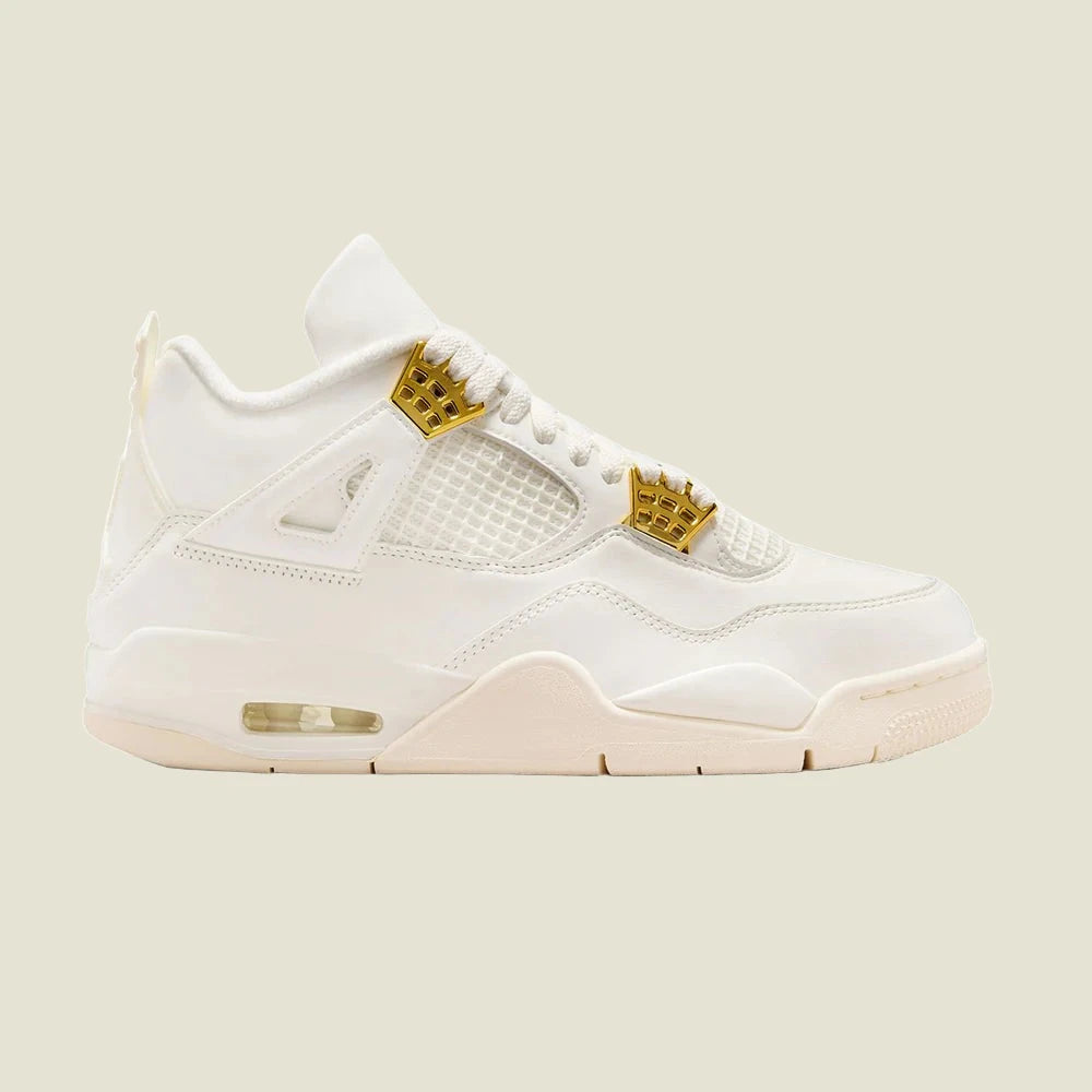 AIR JORDAN 4 RETRO WMNS 'WHITE AND GOLD'