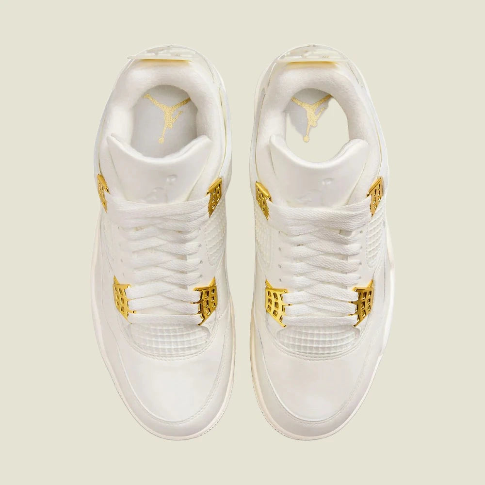 AIR JORDAN 4 RETRO WMNS 'WHITE AND GOLD'