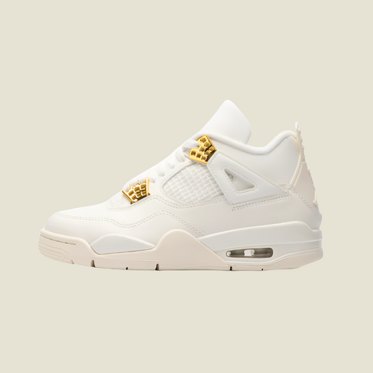 AIR JORDAN 4 RETRO WMNS 'WHITE AND GOLD'